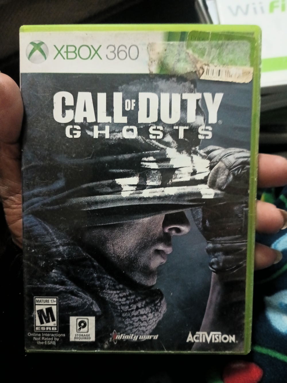 Xbox 360 Call of Duty: Ghosts - Black Game Case